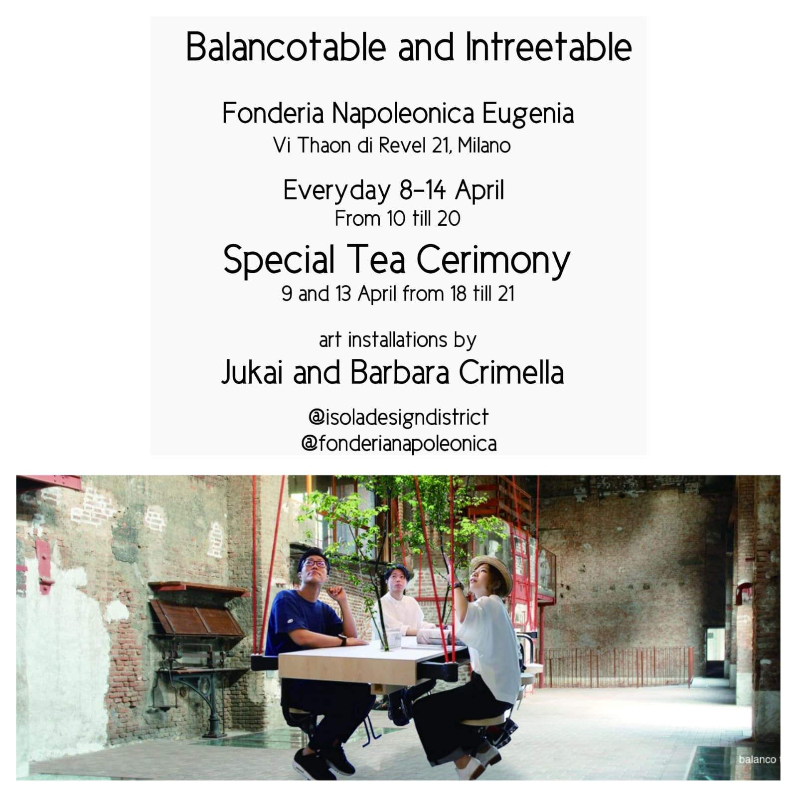 Swinging furniture Tea Ceremony
